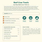 Little Hunter Freeze Dried Raw Beef Liver Treats Package Back