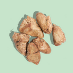 chicken hearts raw dog treats up close